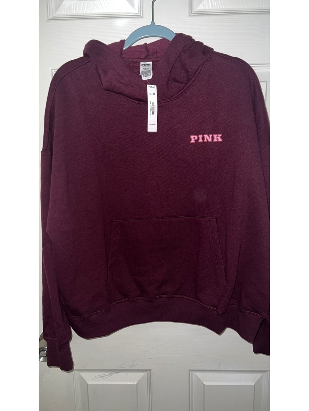 PINK Maroon Hoodie XL with Front Pocket